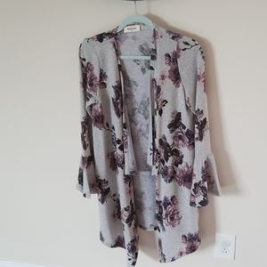 Peach Love CA brand cardigan with bell sleeves